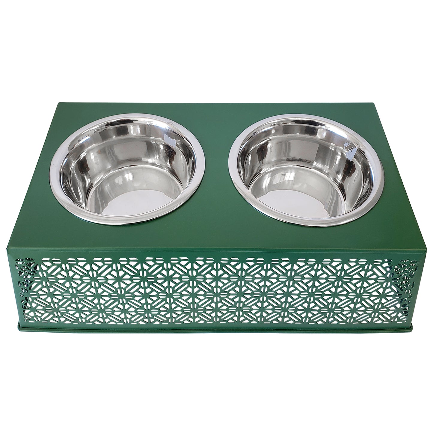 Eco-friendly raised dog feeder