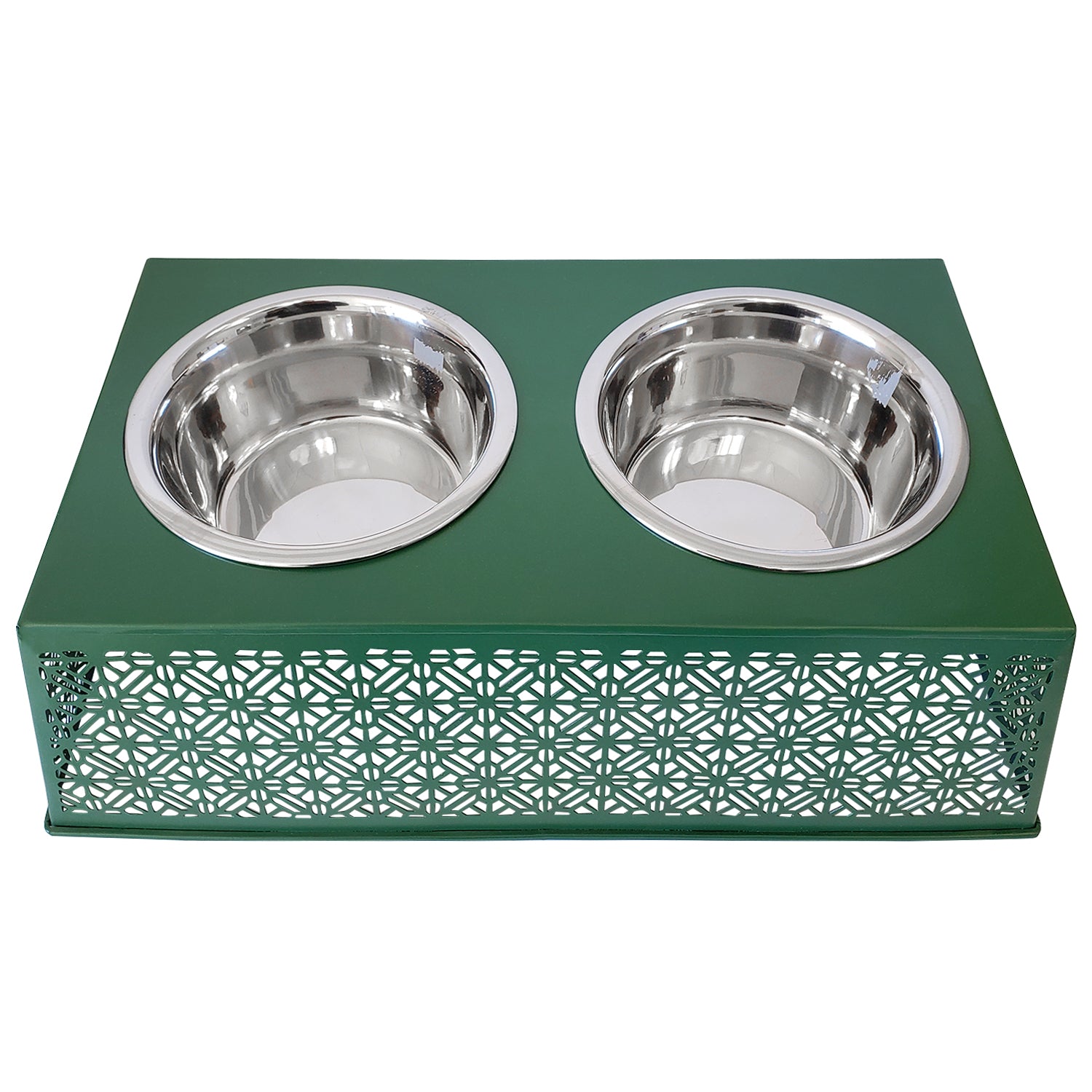Eco-friendly raised dog feeder