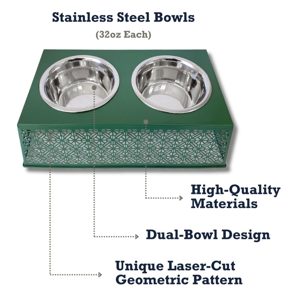 Eco-friendly raised dog feeder