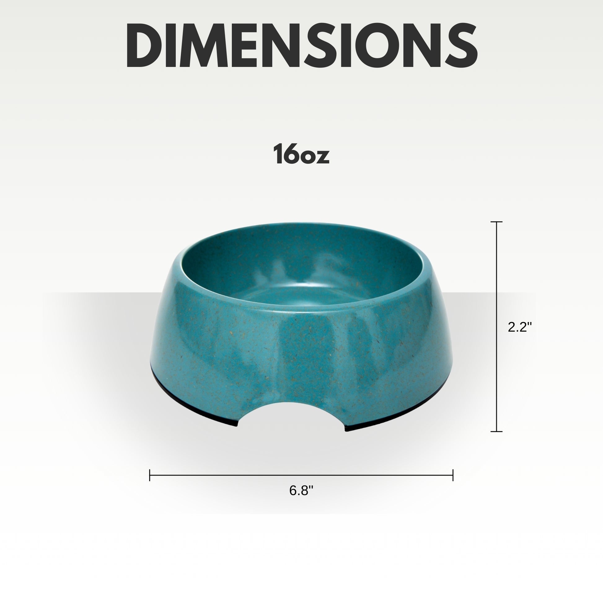 Eco-friendly bamboo dog bowl in teal blue