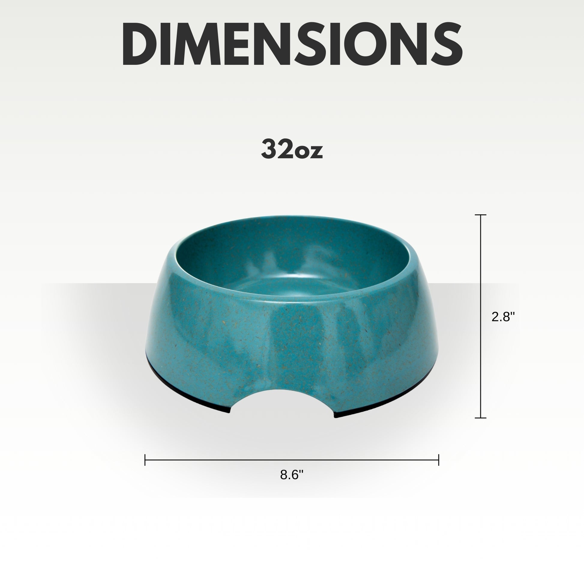 Eco-friendly bamboo dog bowl in teal blue
