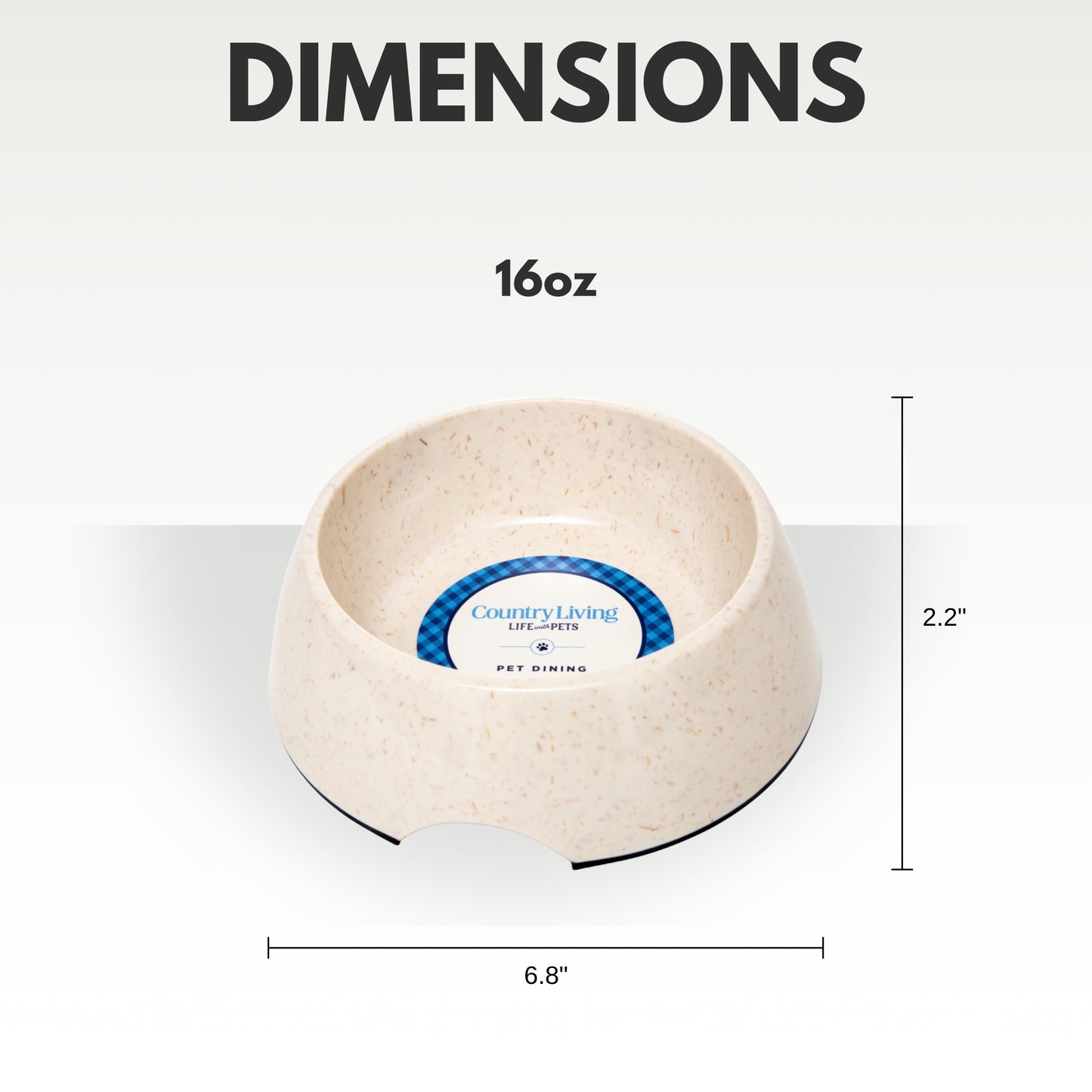 Eco-friendly bamboo dog bowl with white swan design