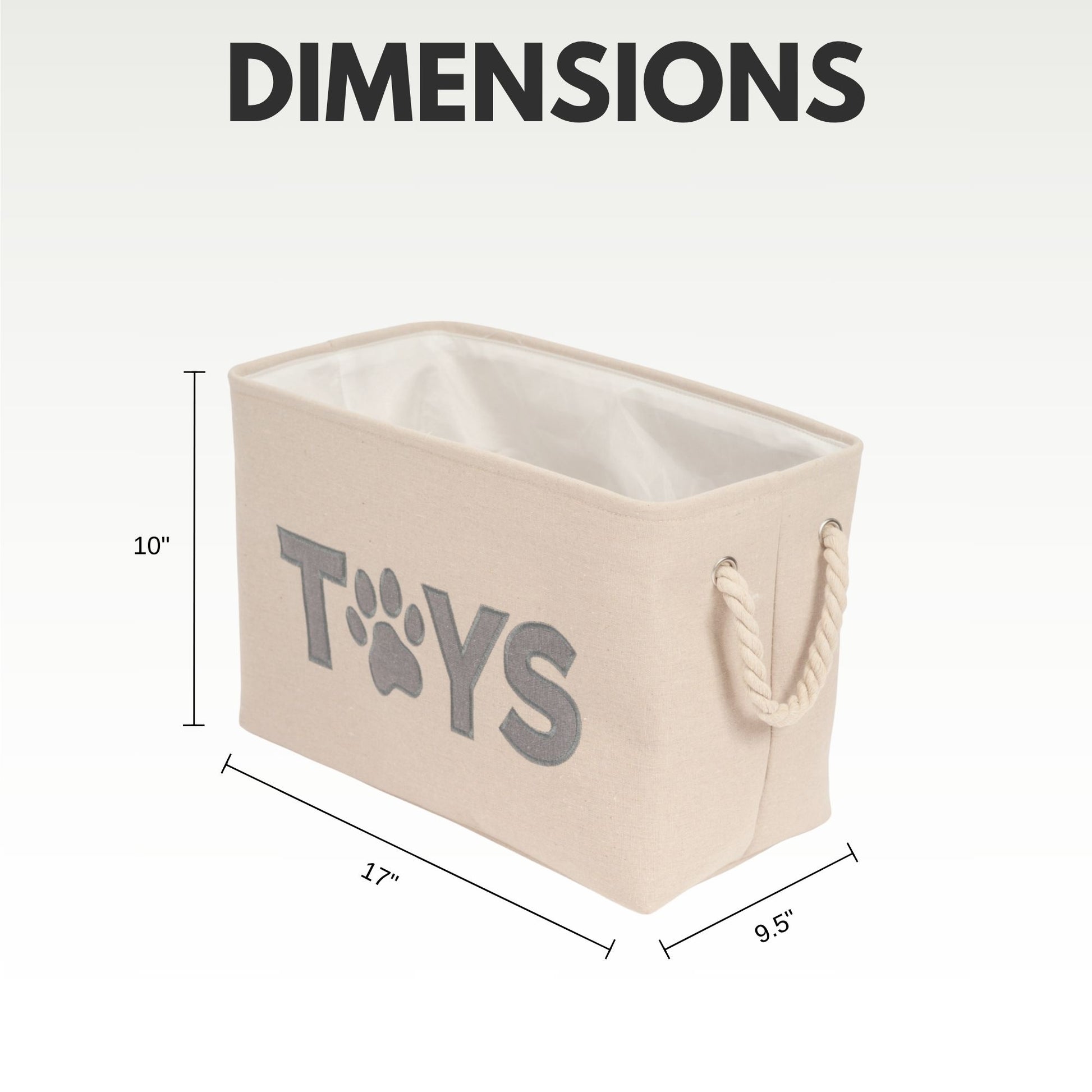 Country Living foldable fabric dog toy storage bin pet toy organizer basket