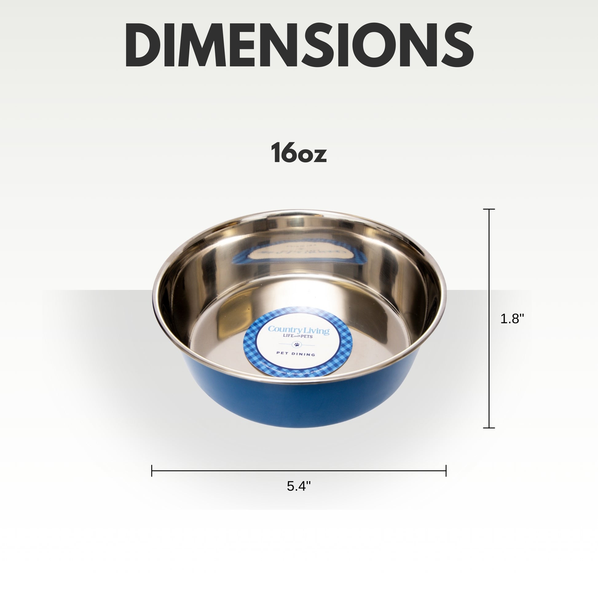 Heavy gauge stainless steel dog bowl with anti-slip base