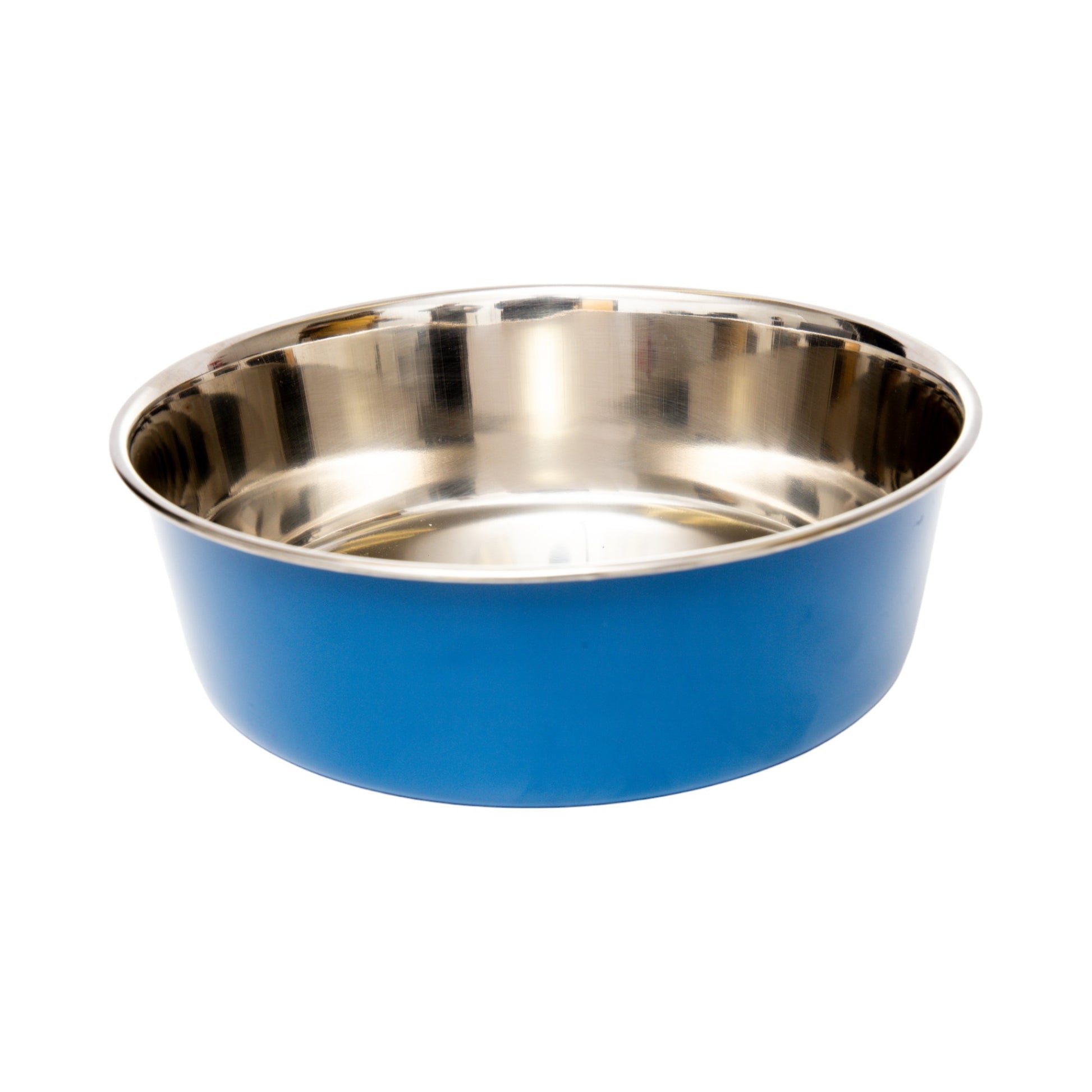 Heavy gauge stainless steel dog bowl with anti-slip base