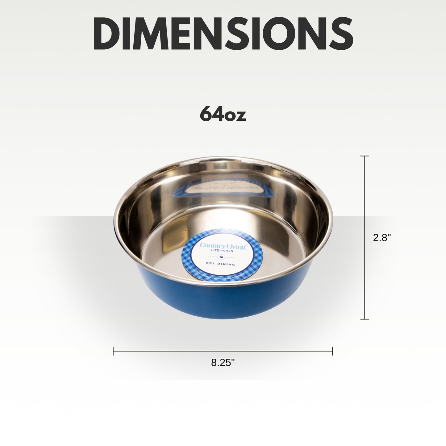Heavy gauge stainless steel dog bowl with anti-slip base