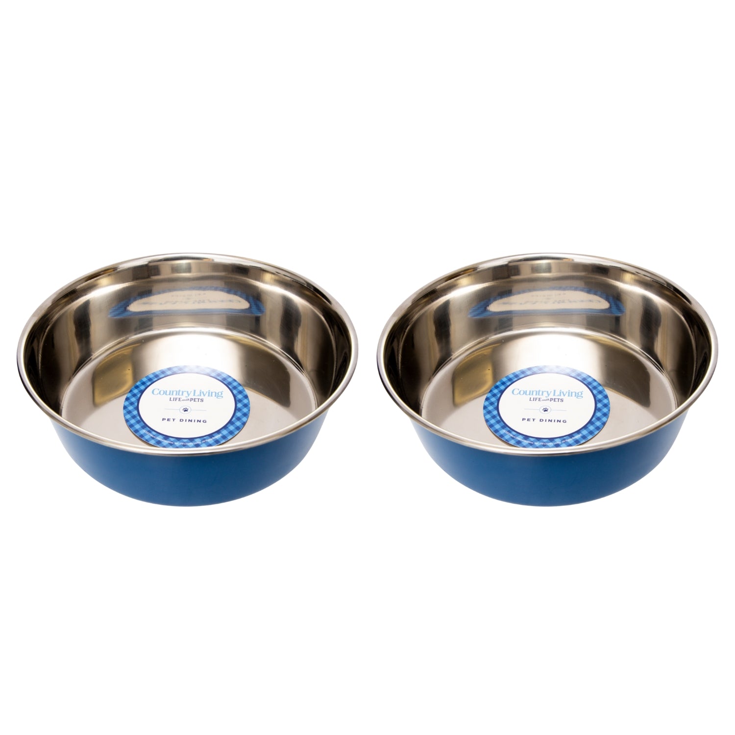 Heavy gauge stainless steel dog bowl with anti-slip base