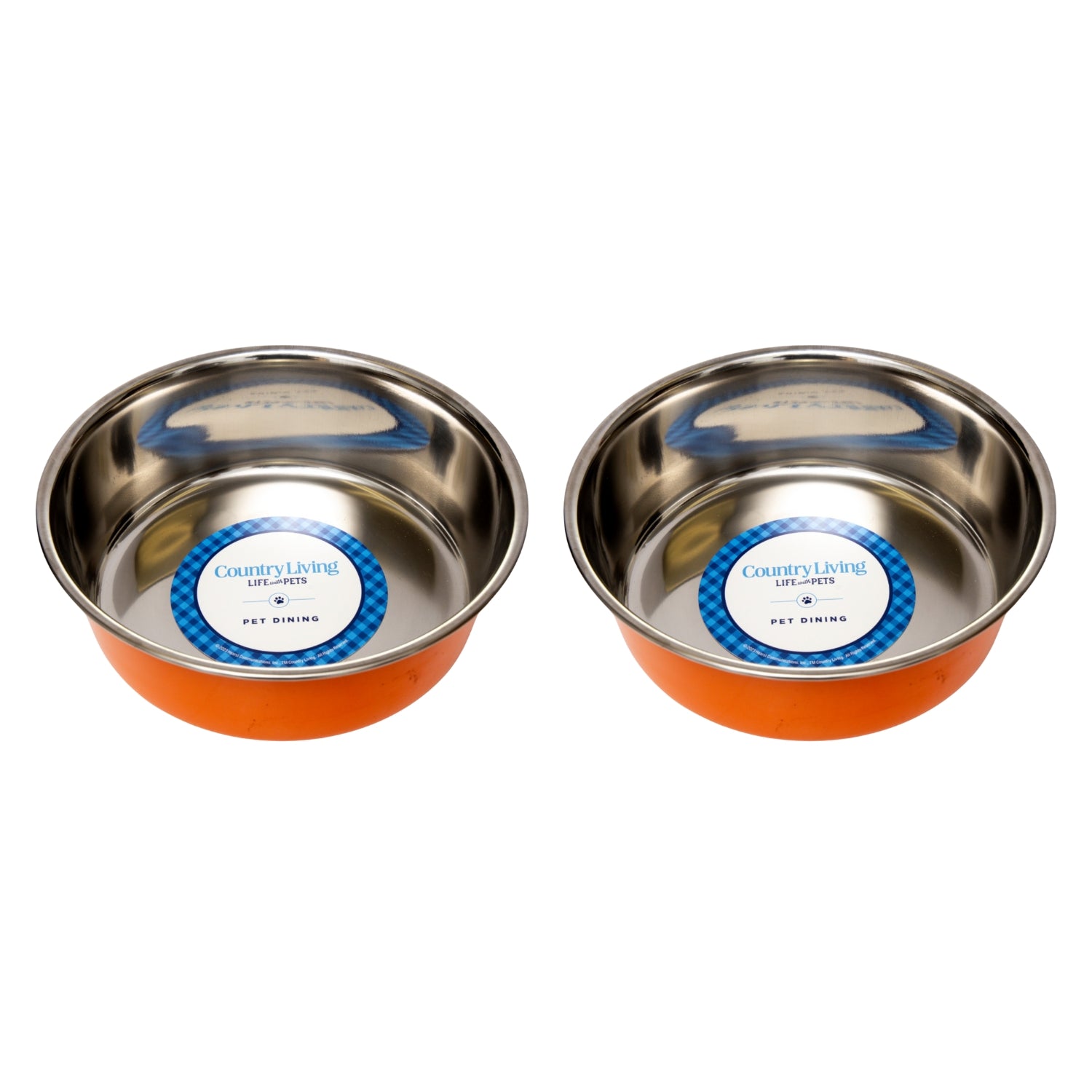Heavy gauge stainless steel dog bowl with anti-slip base
