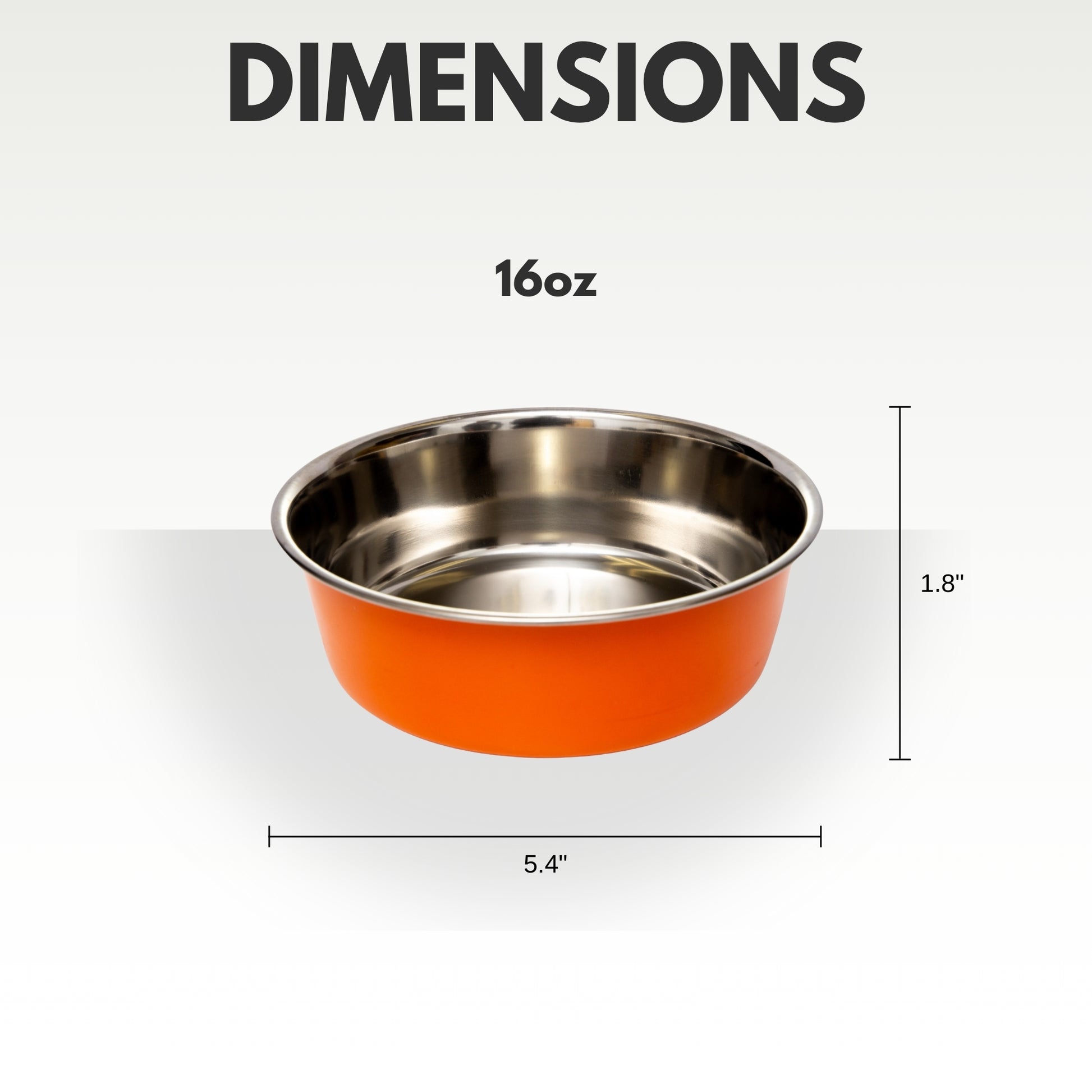 Heavy gauge stainless steel dog bowl with anti-slip base