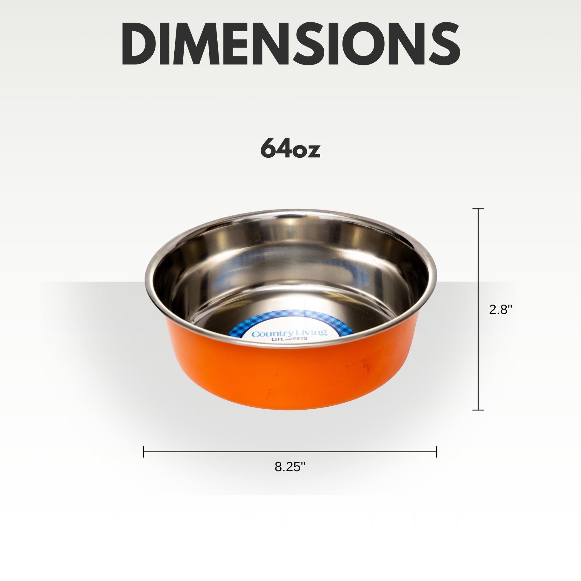 Heavy gauge stainless steel dog bowl with anti-slip base