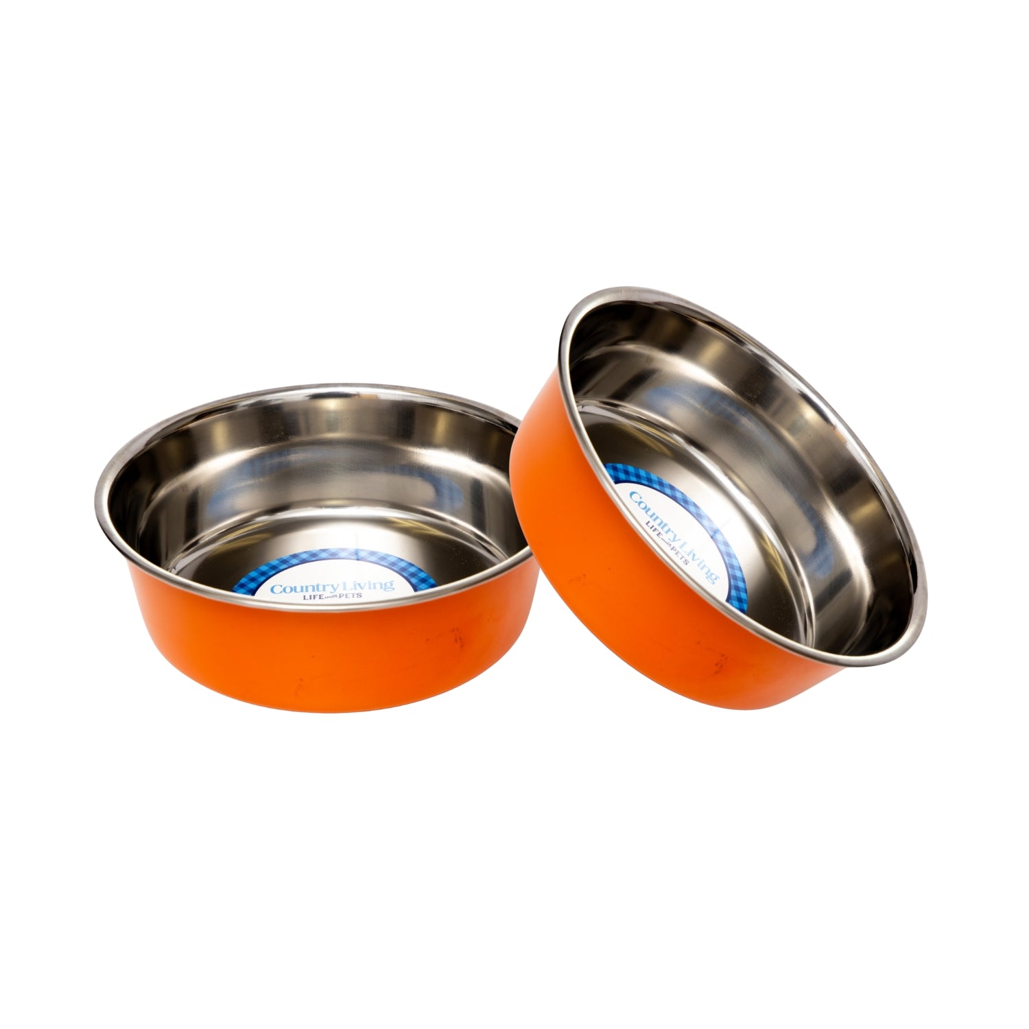 Heavy gauge stainless steel dog bowl with anti-slip base