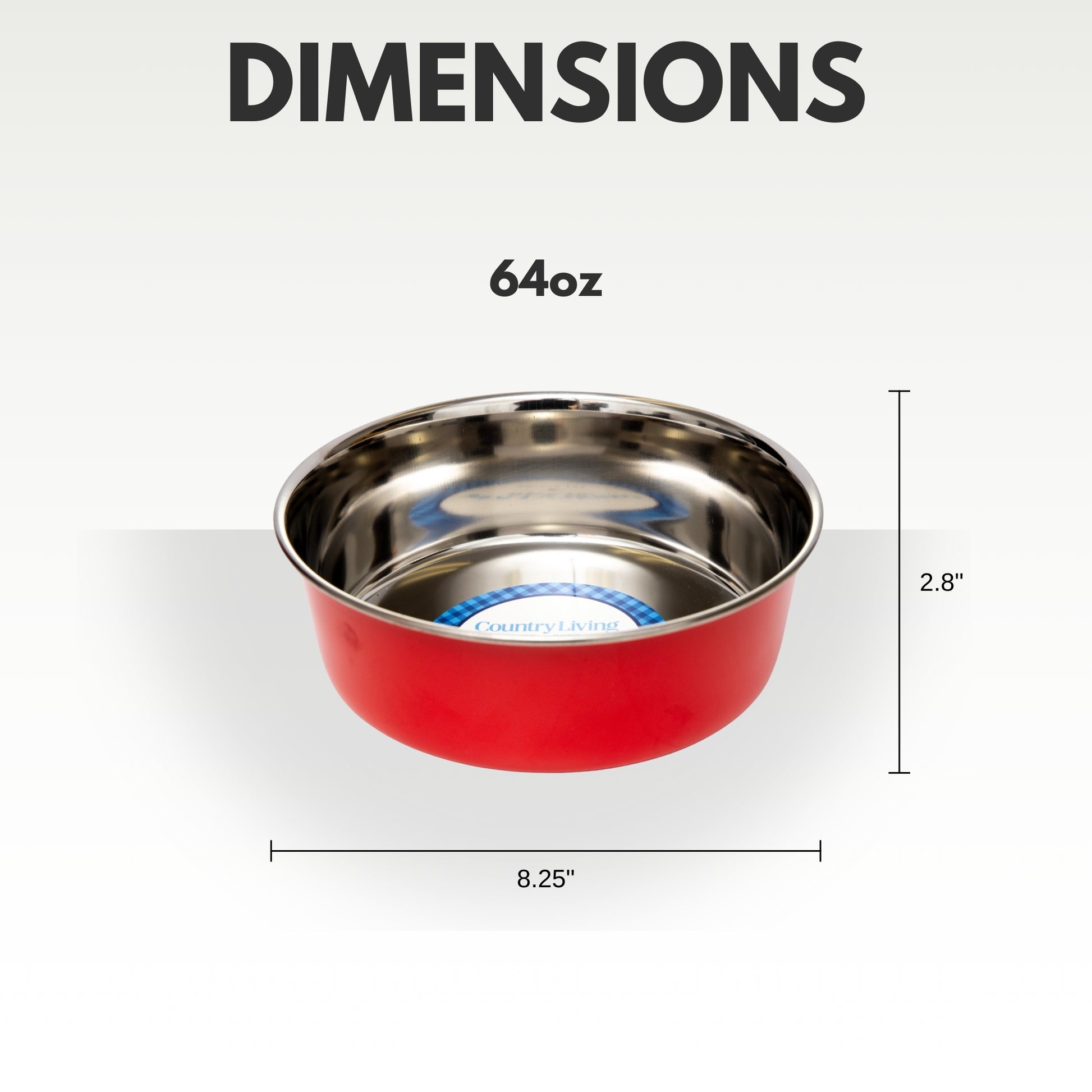 Heavy gauge stainless steel dog bowl with anti-slip base