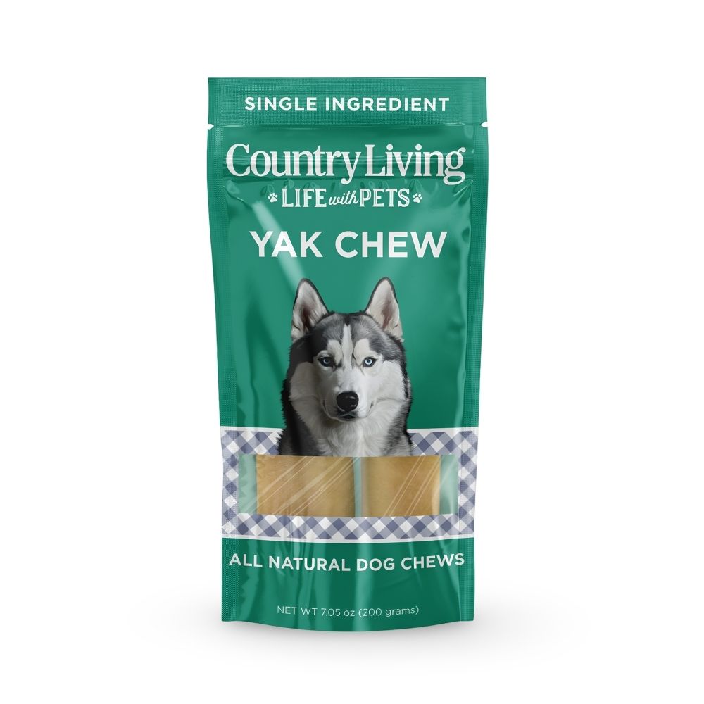Country Living large yak cheese chew bars for dogs, long-lasting natural dog chews (2-pack)