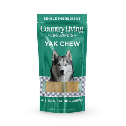 Country Living large yak cheese chew bars for dogs, long-lasting natural dog chews (2-pack)