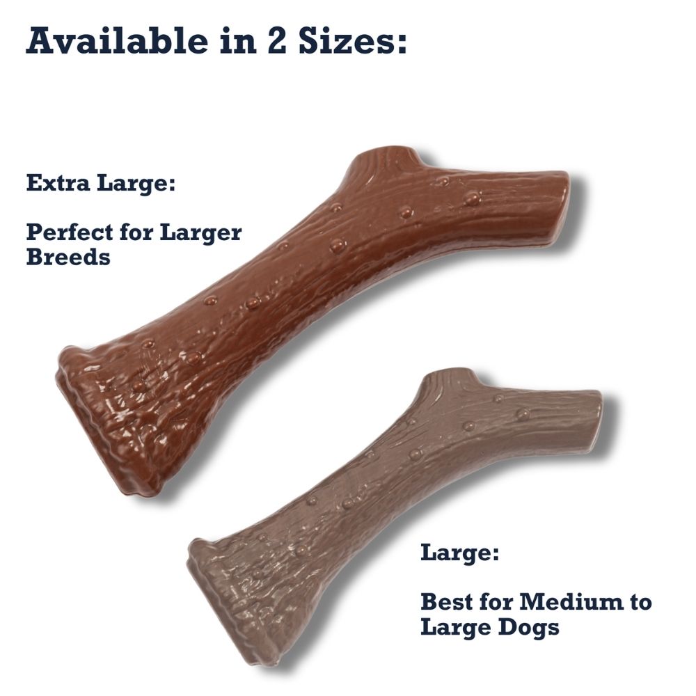 Nylon antler dog chew toy with natural chicken flavor