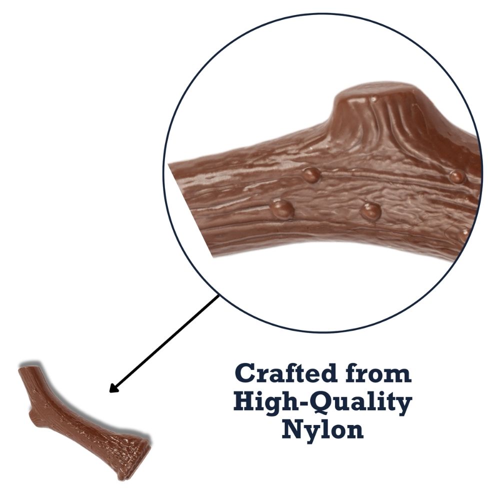 Nylon antler dog chew toy with natural chicken flavor