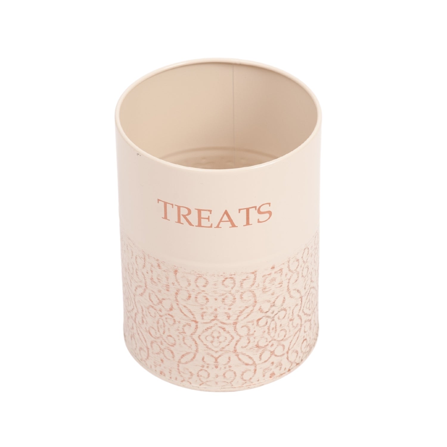 White swan and gold pet treat storage canister set