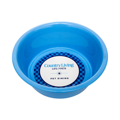 Powder coated stainless steel dog bowl with non-slip base, 32oz