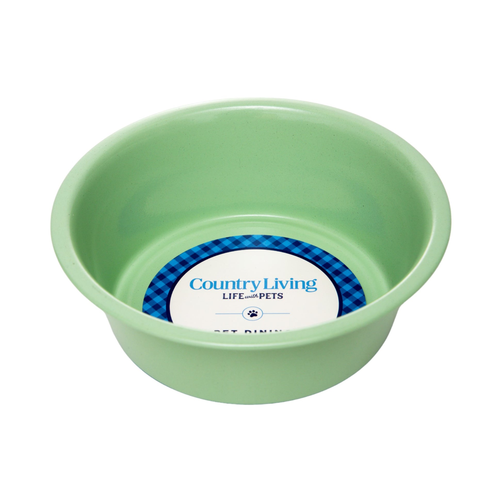 Powder coated stainless steel dog bowl with non-slip base, 32oz