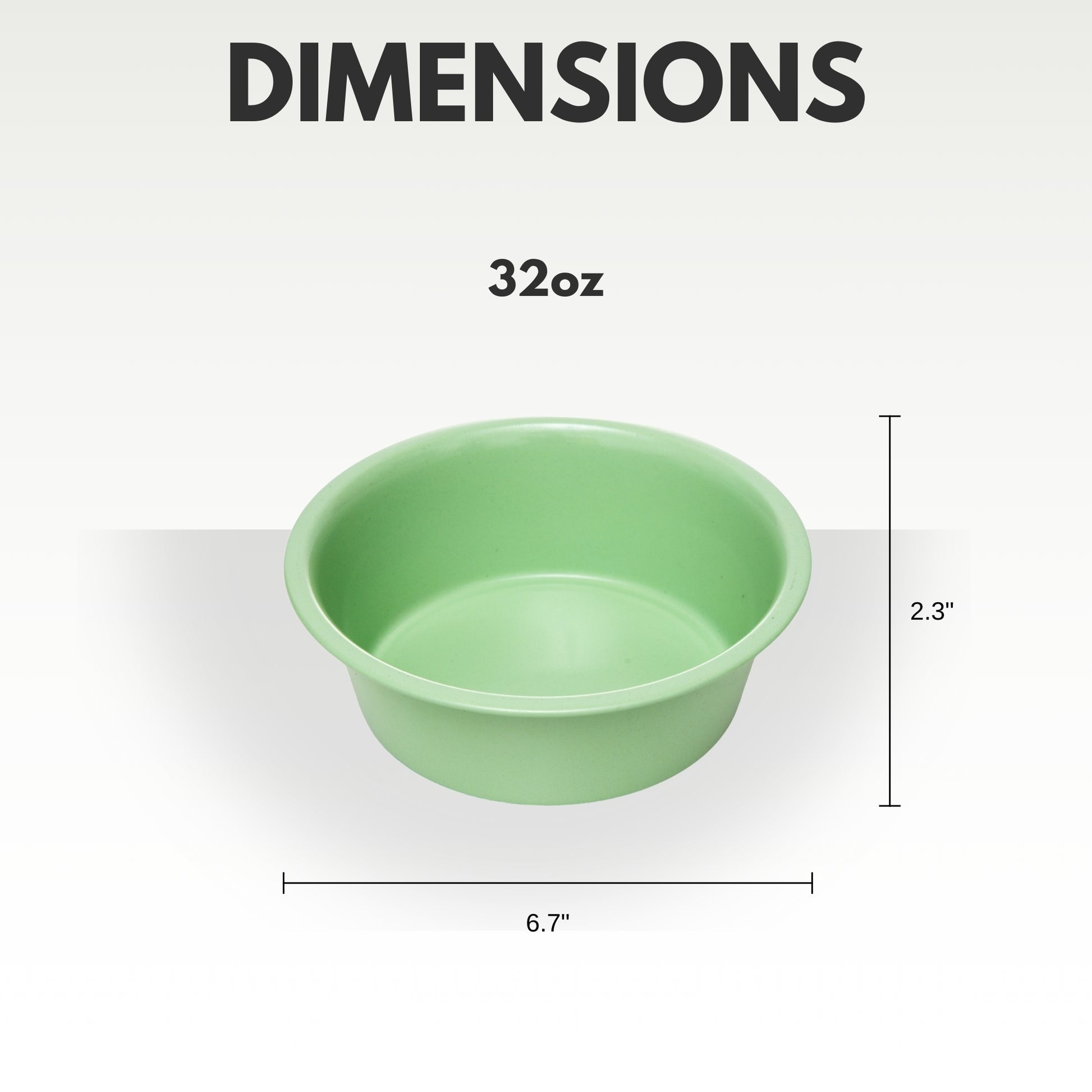 Powder coated stainless steel dog bowl with non-slip base, 32oz