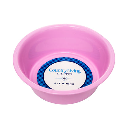 Powder coated stainless steel dog bowl with non-slip base, 32oz