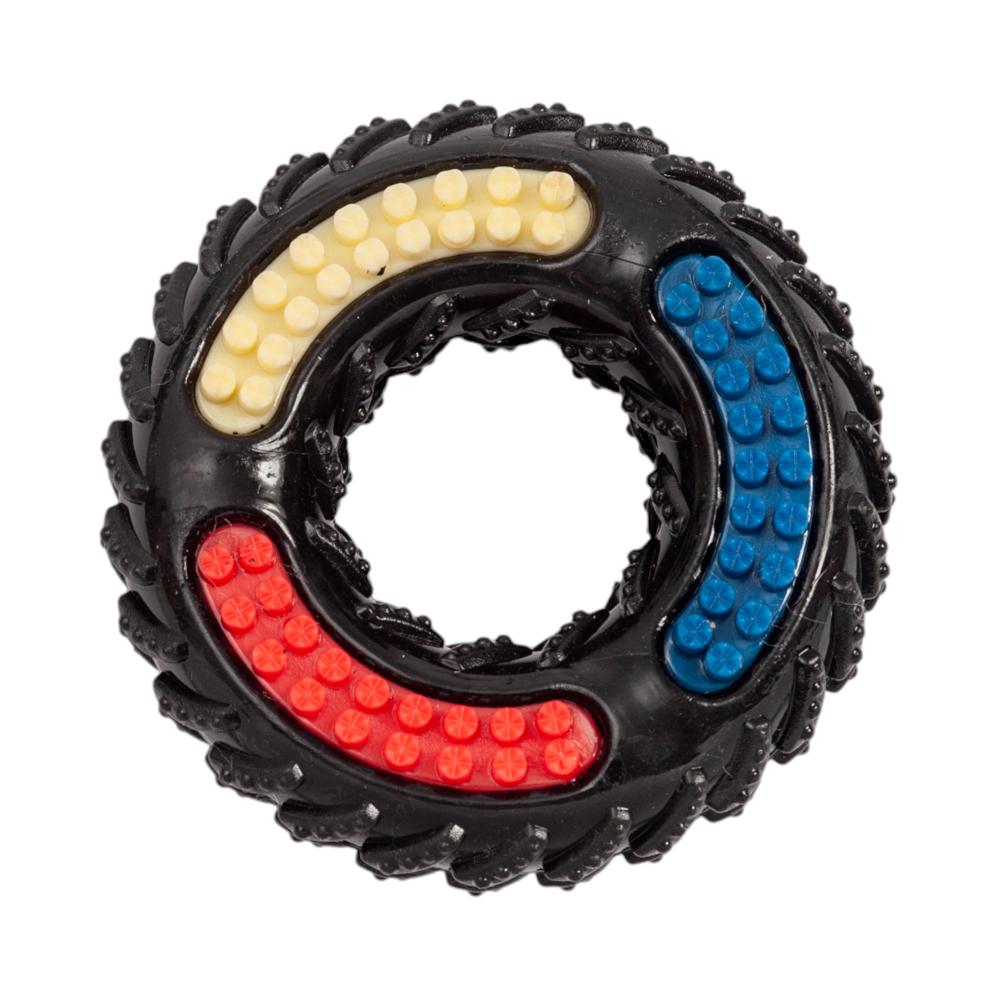 Recyclable TPR textured dog chew toy tire