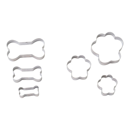 Stainless steel cookie cutters for baking homemade dog treats