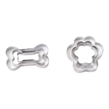 Stainless steel cookie cutters for baking homemade dog treats