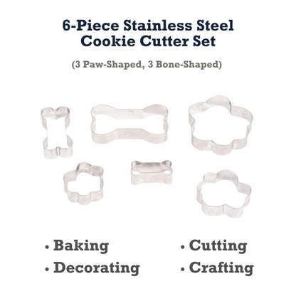 Stainless steel cookie cutters for baking homemade dog treats