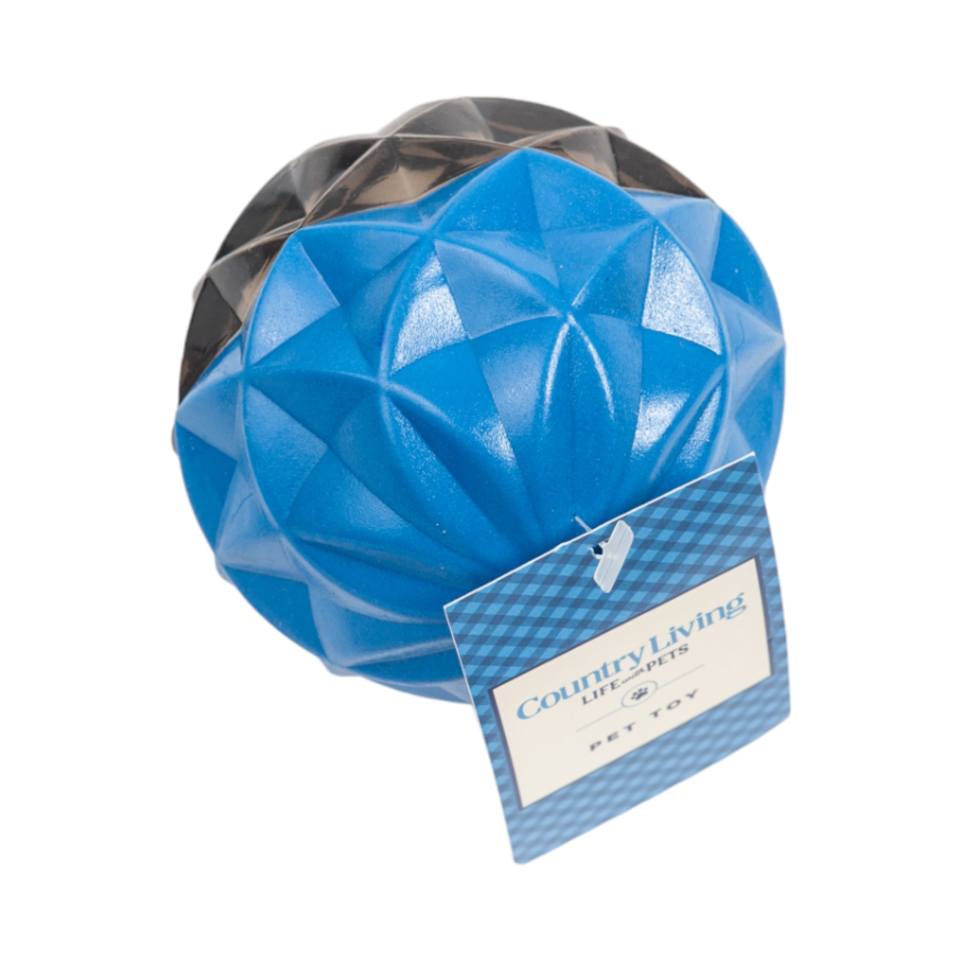 Large geometric design textured ball dog chew toy