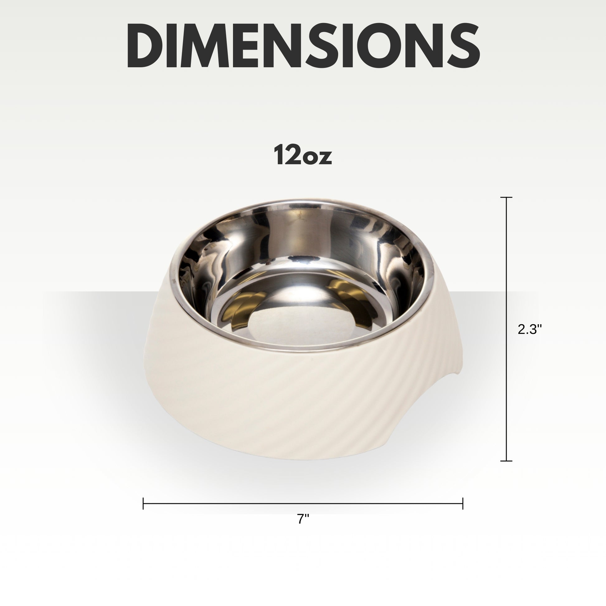 Twill melamine stainless steel dog bowl with white swan design