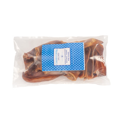 Natural whole pig ear dog chews for dental care