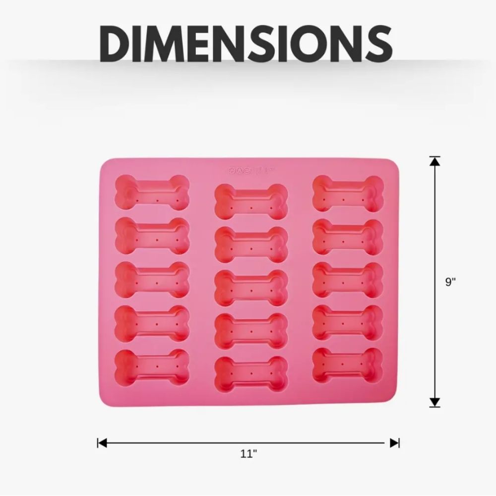 Dog bone 3-in-1 silicone baking dog treat tray, food grade