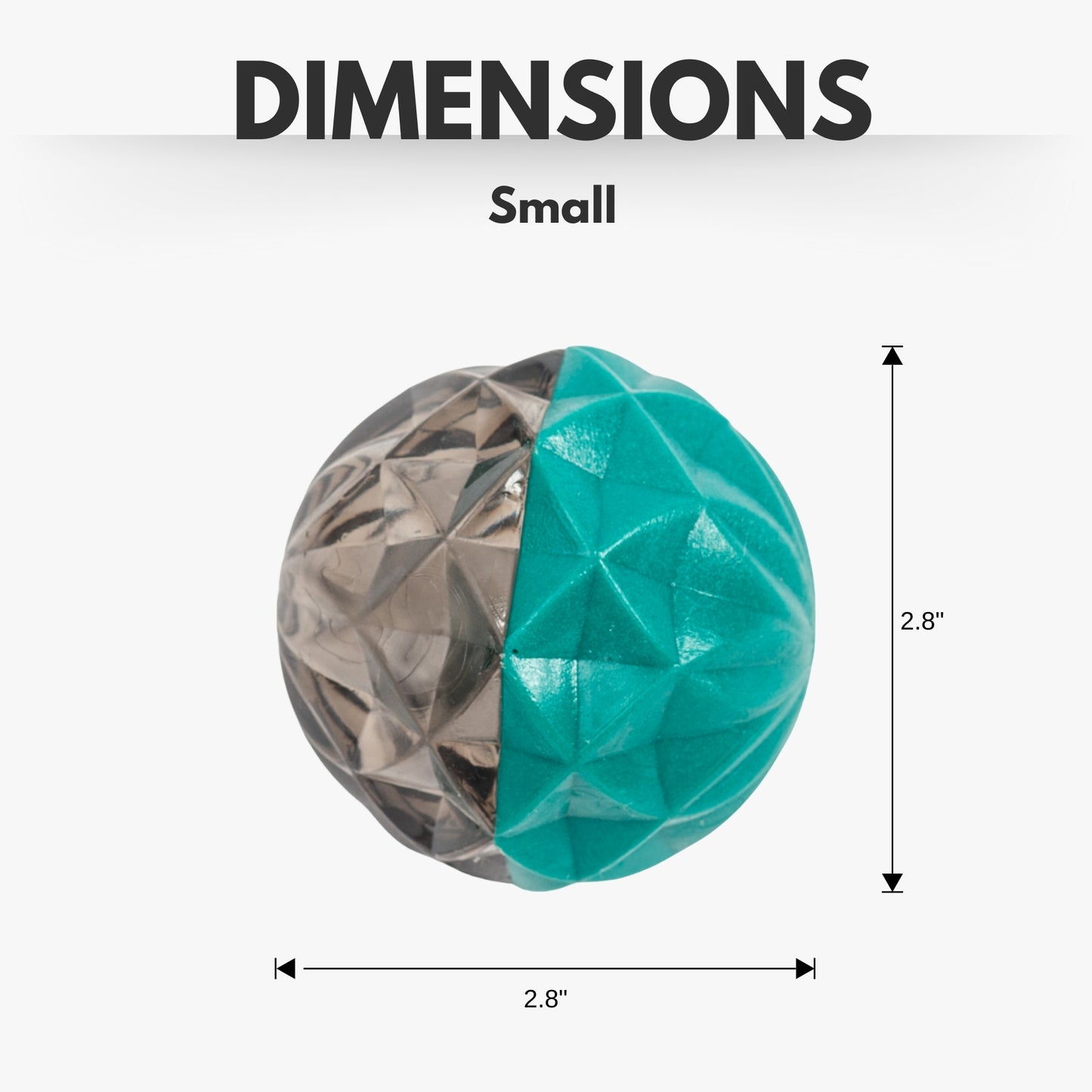 Durable dog chew toy with textured geometric ball design