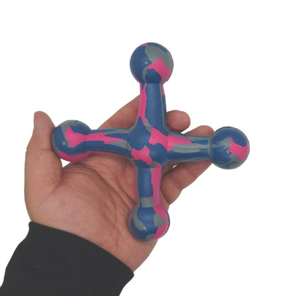 Eco friendly natural rubber jack dog toy durable chew toy for dogs