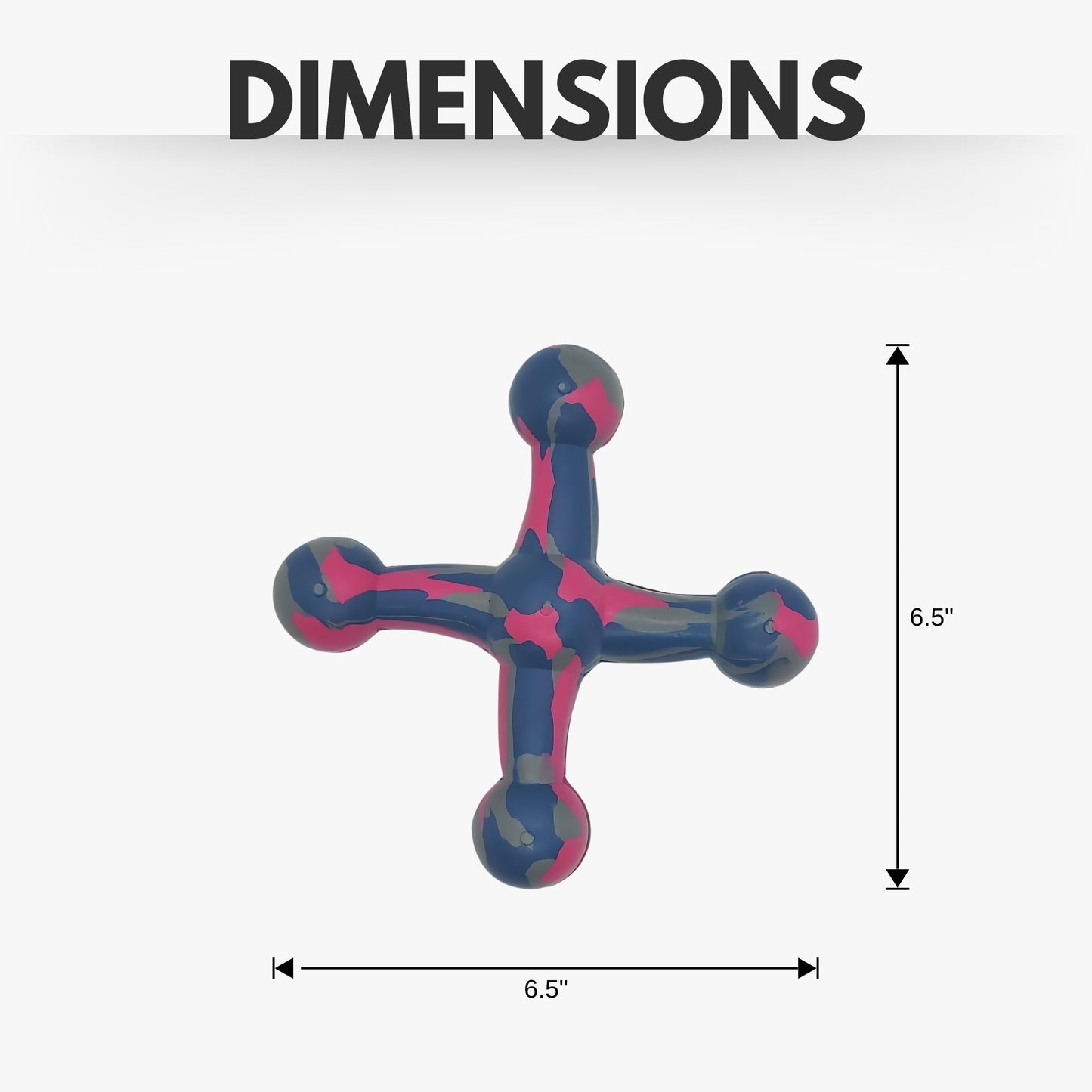 Eco friendly natural rubber jack dog toy durable chew toy for dogs