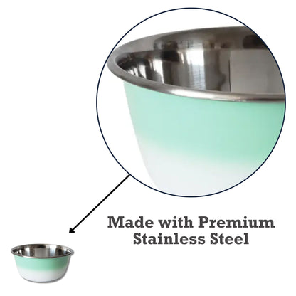mint green deep stainless steel dog bowl eco friendly design