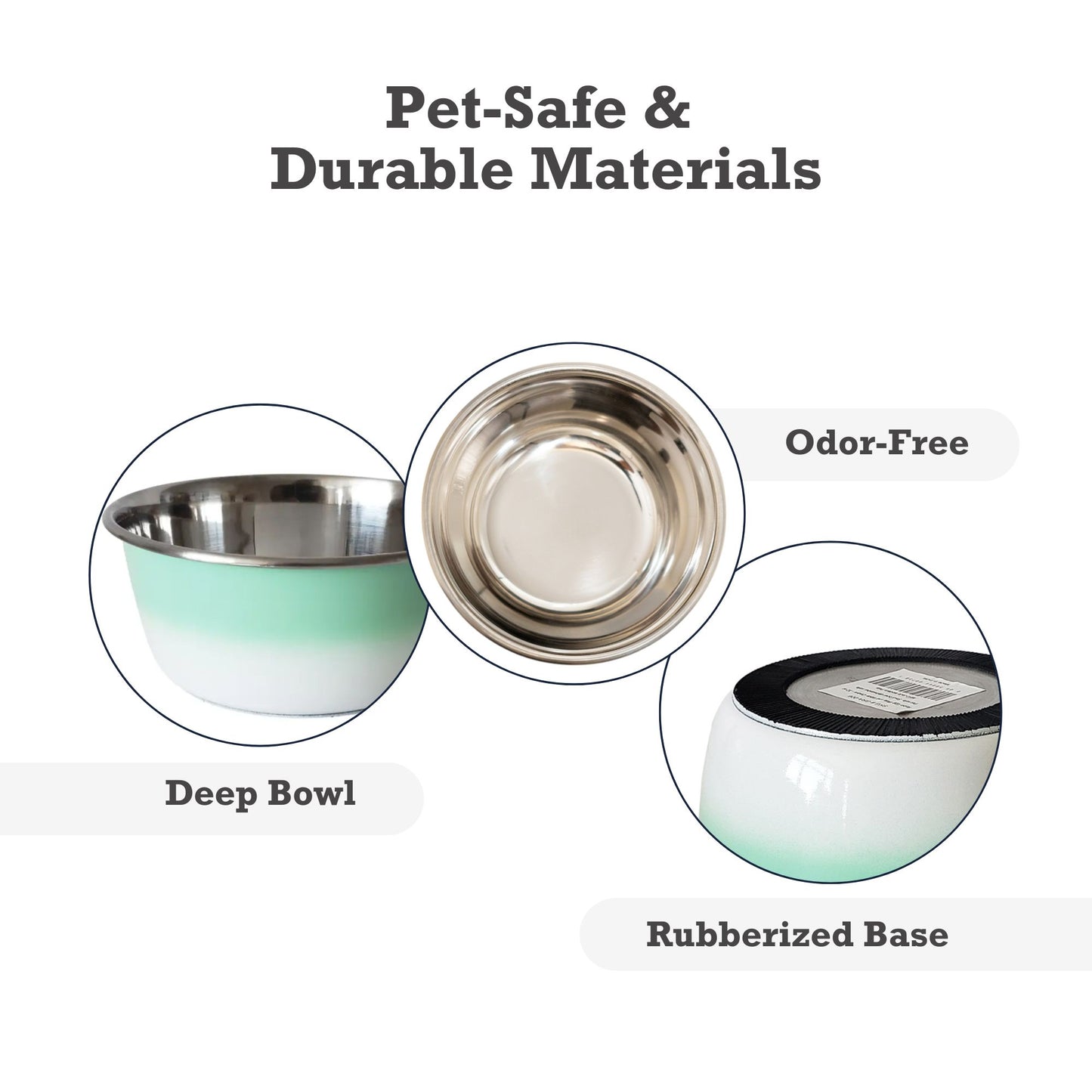 mint green deep stainless steel dog bowl eco friendly design