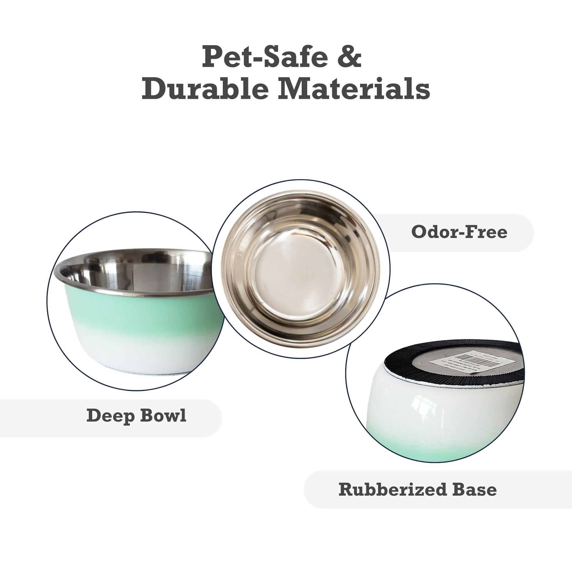 mint green deep stainless steel dog bowl eco friendly design