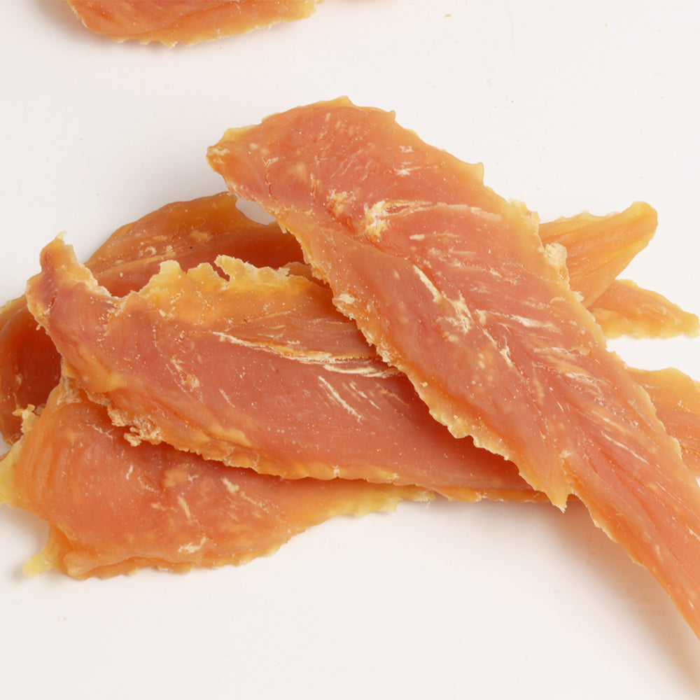 Jack PetPals chicken breast jerky dog treats 6 pack hanging clip strip display