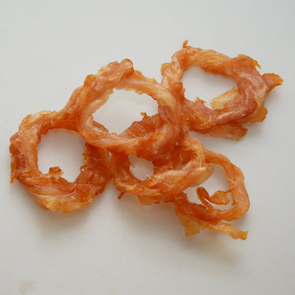 Jack’s Favorite turkey tendon jerky dog treats 6 pack hanging clip strip display