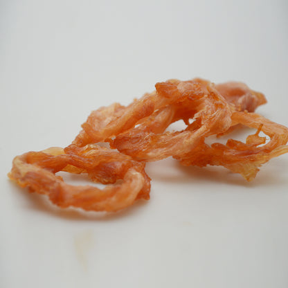 Jack’s Favorite turkey tendon jerky dog treats 6 pack hanging clip strip display