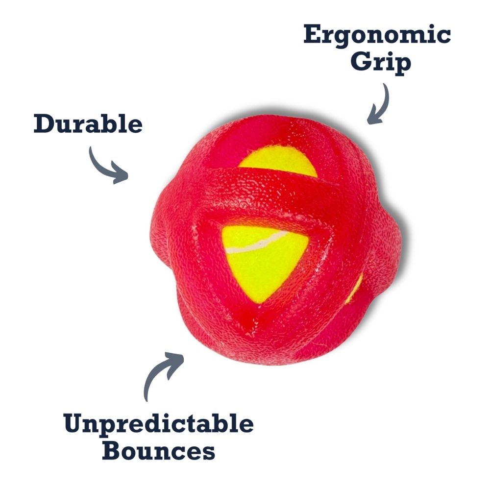 natural rubber tennis ball dog toy with TPR coating