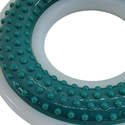 Nylon TPR dental dog chew ring 4 inch diameter
