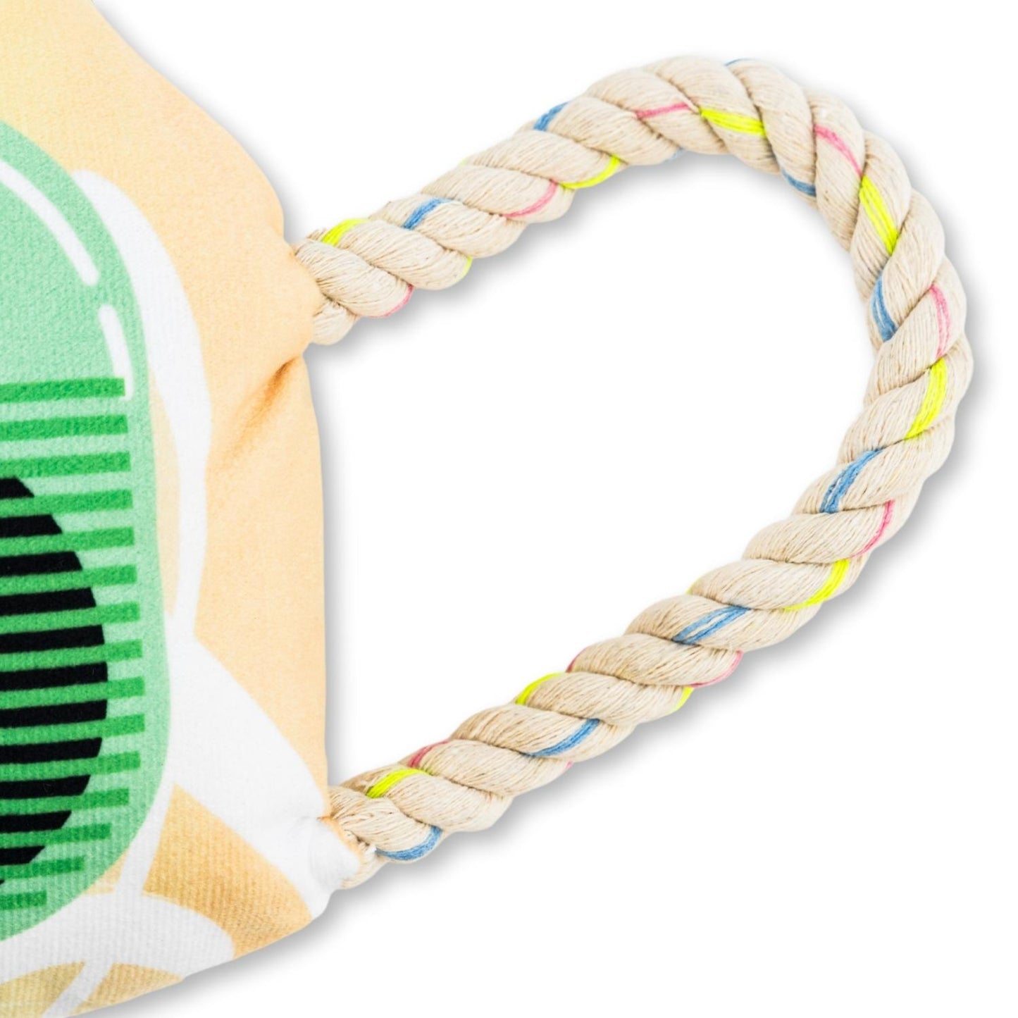 Retro boombox plush dog toy with crinkle and squeak features