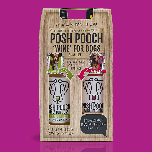 Posh Pooch Dog Wine Duo Pack – Premium Non-Alcoholic Pet Beverage