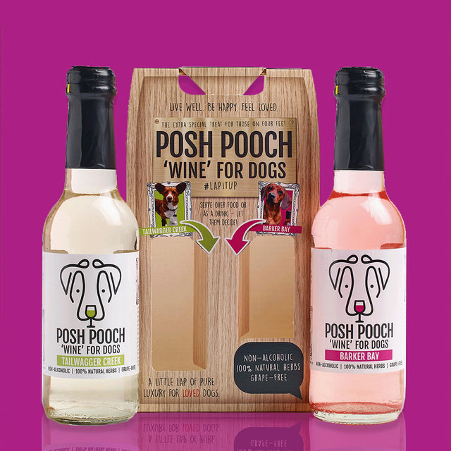 Posh Pooch Dog Wine Duo Pack – Premium Non-Alcoholic Pet Beverage