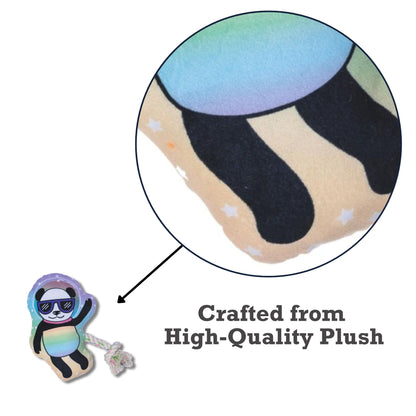 space panda plush dog toy cosmic crew soft cuddly dog toy