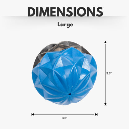 Large geometric design textured ball dog chew toy