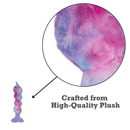 tie dye narwhal plush dog toy magical creature squeaky dog toy